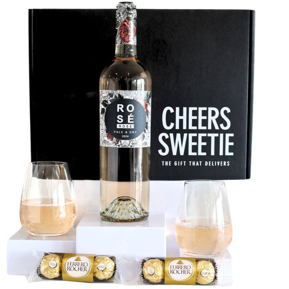 Luxury Rosé wine gift hamper for special occasions