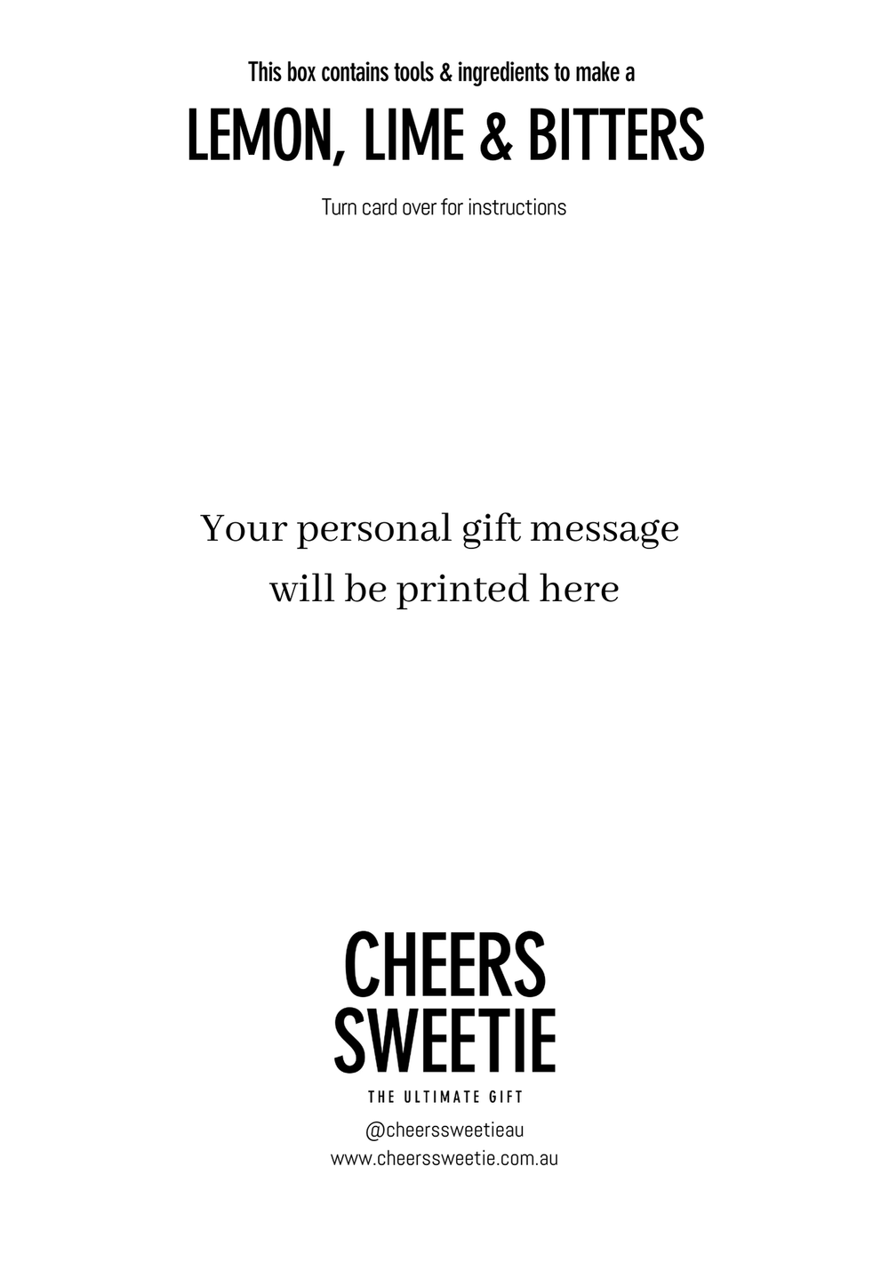 Lemon Lime Bitters Card