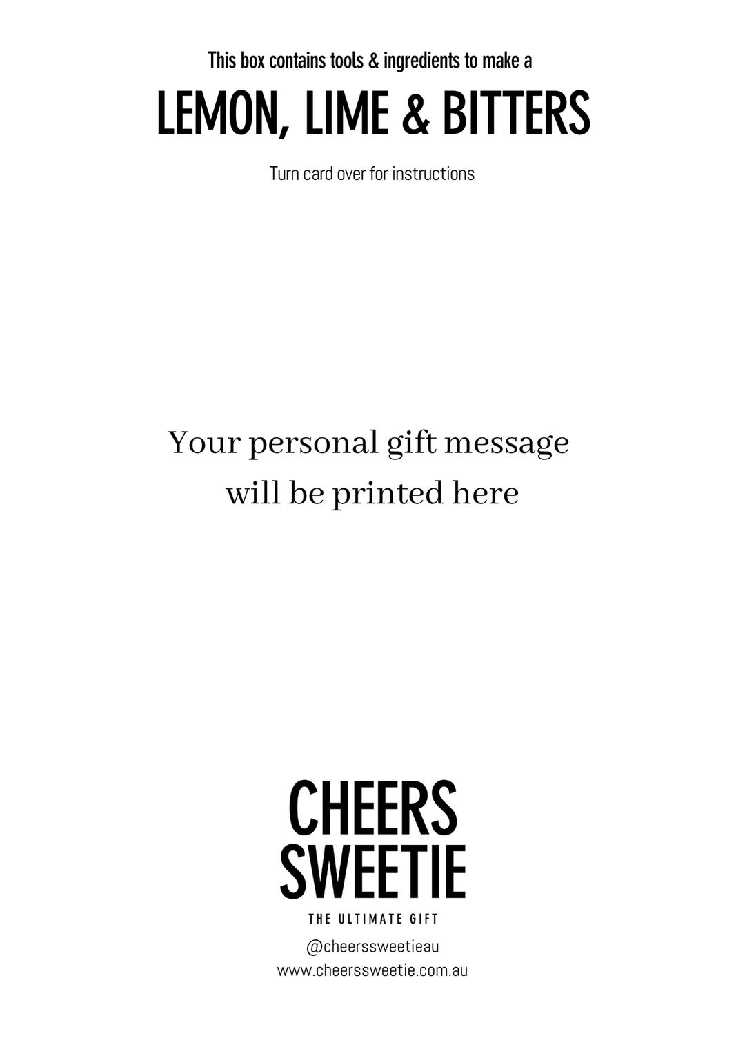 Lemon Lime Bitters Card