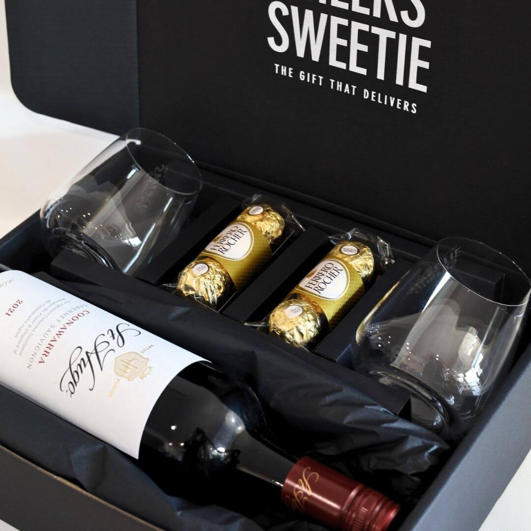 Cabernet wine hamper in luxury packaging