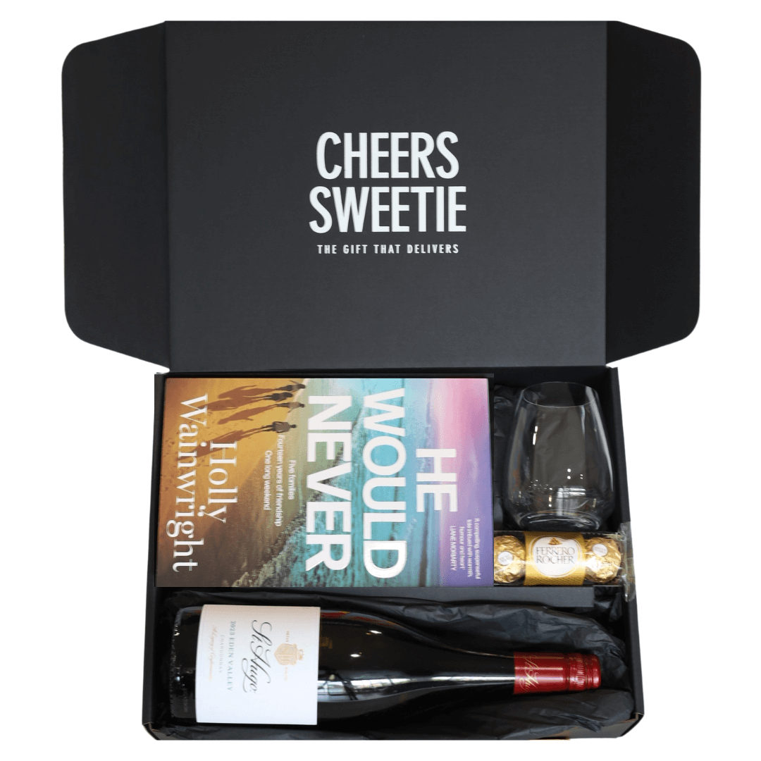 White Wine & Book Hamper - Customisable