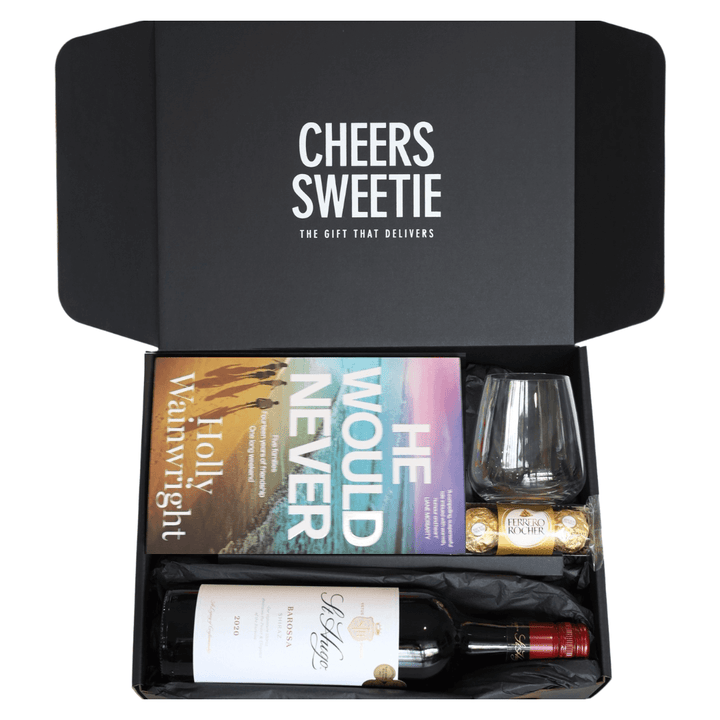 Red Wine & Book Hamper - Customisable