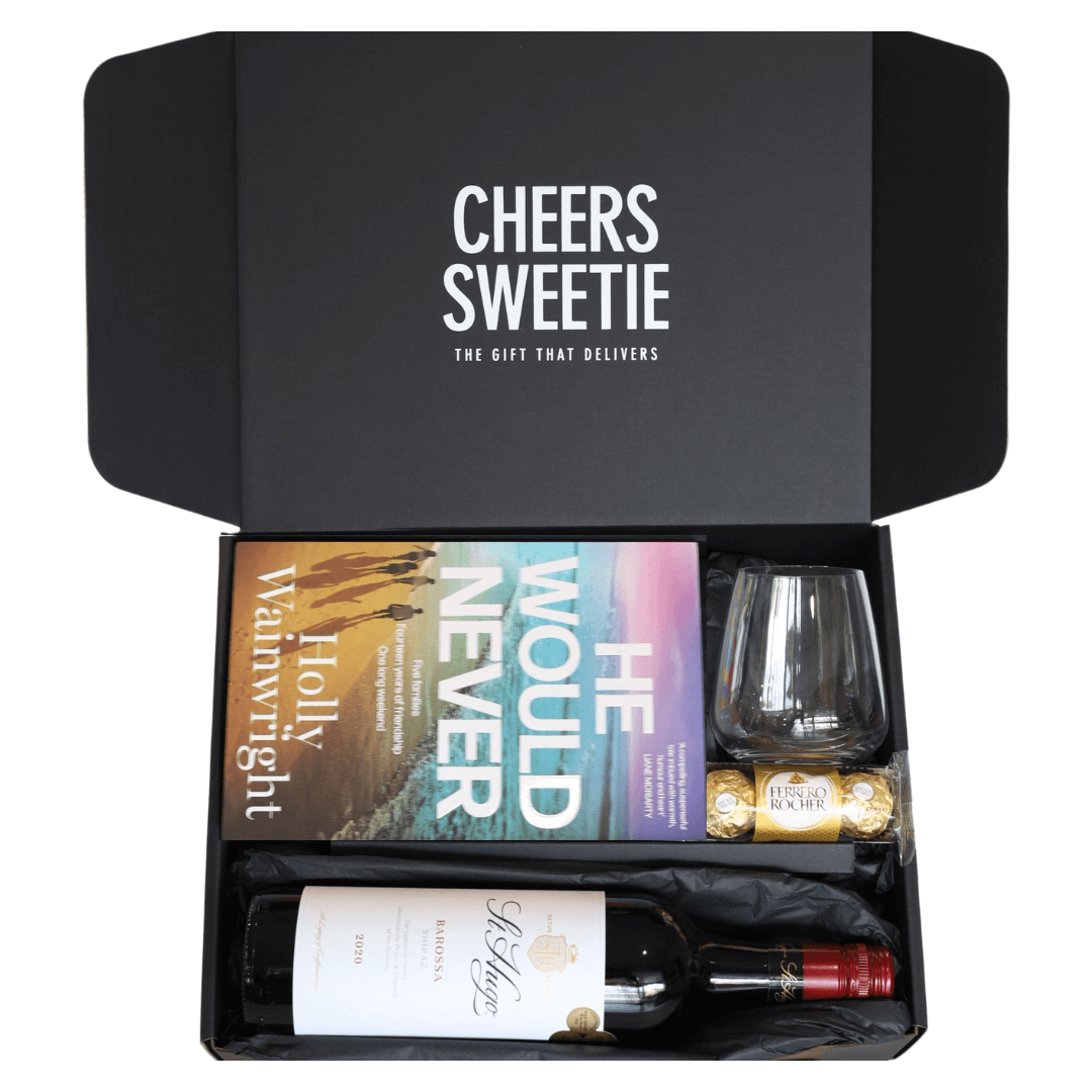 Red Wine & Book Hamper - Customisable